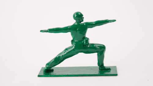 mymodernmet:  Dan Abramson created Yoga Joes, a set of amusing G.I. Joe toy figurines in the middle of practicing yoga. To get your own Yoga Joes, check out the project’s Kickstarter.  So wrong. 