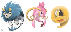 alradeck:  Have some derpy monster rancher characters- I’ll be turning these into buttons and stickers. I’m not sure with the suezo, yet. I kinda….hated him, lol.  if you guys have suggestions for other ones  (imma do a ripper and a Zuum as well)