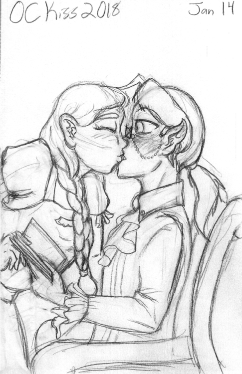 OC Kiss Week 2018 I haven’t drawn my OCs in 4 years&hellip; But my inspiration for th
