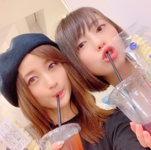 real-life-senshi:On June 29, Ayaka posted about her and Miyuu going to Merlot fashion exhibition tog