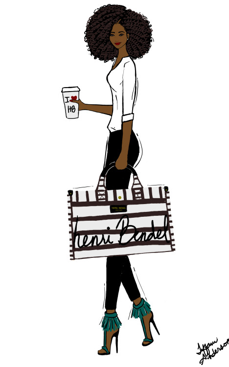 tiffaniandersonillustration:Henri Bendel I love this, because I am a #BendelGirl !