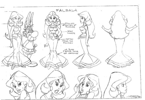 “Actors are animators that can’t draw.” Various model sheets and character designs relating to Aster