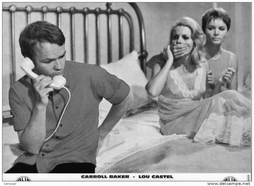distressfulactress: Lou Castel, Carroll Baker and Colette Descombes in “Orgasmo”