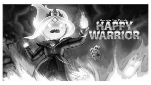 Happy Warrior (Elements Pt. 6) - title carddesigned by Benjamin Anderspainted by Joy Angpremieres Wednesday, April 26th at 7:45/6:45c on Cartoon Network