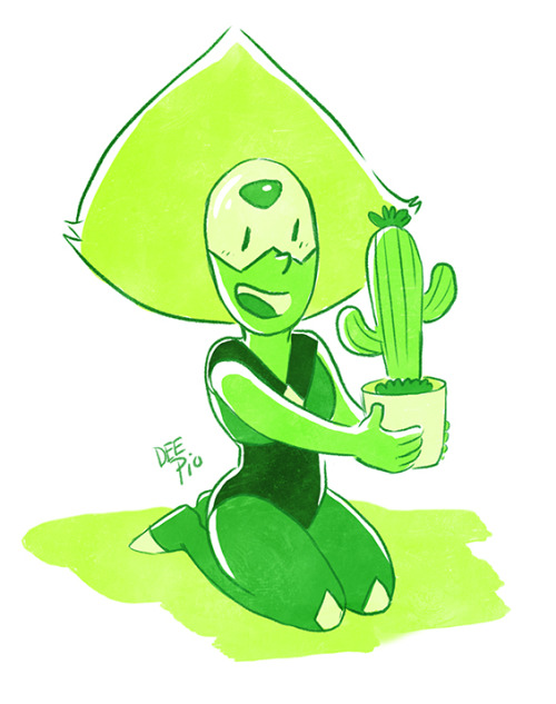 I’m often watching SU or listening to the music while drawing.  I really love Peridot and all her wo