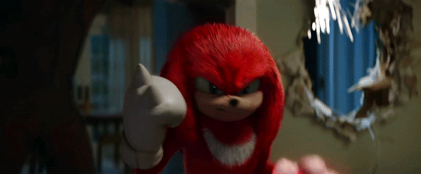 Knuckles the Echidna in Sonic the Hedgehog 2... - oh dark, the darkness ...