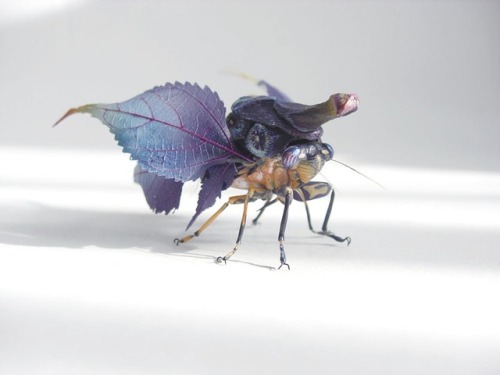 archiemcphee:We love these exquisitely detailed fantasy insects created by Japanese artist Hiroshi S