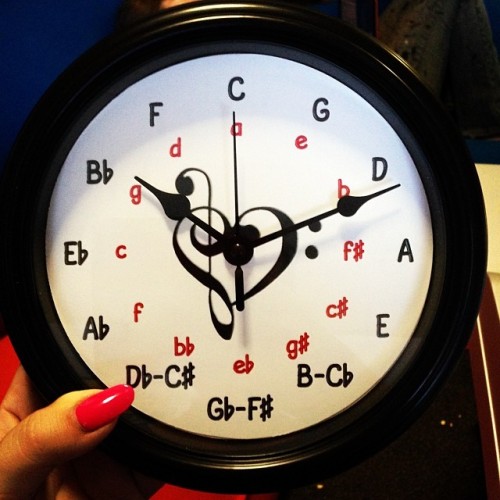 singingsh0wtunes: Circle of Fifths clock. #musicmajor