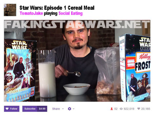 Former Child Star Jake Lloyd Broadcasts First Ever Star Wars Muk-Bang (Eating Broadcast) on Twitch