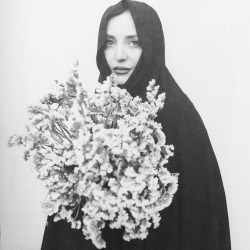 theparisreview:  Madam Nasr with flowers,