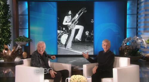 pagingpage:givemepage:Jimmy Page on The Ellen Degeneres Show, November 21, 2014.Via LedZepNews.this 