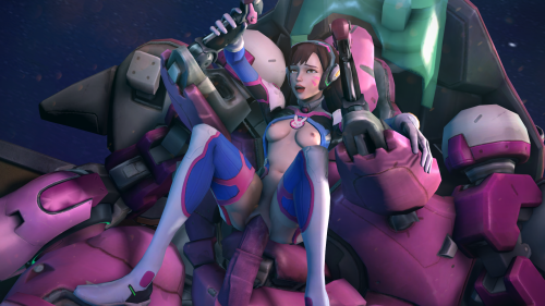 kushishekku:  D.Va Testing out some rather unusual mods for her mech.  BTW thanks to @metssfm for letting me test his D.Va port 