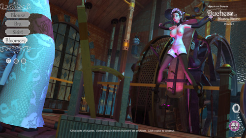 3dgspot:Duchess 2 screenshots.  Lady Blaine experiments on Muzette with her alchemic aphrodisia perf