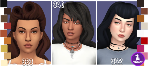 simthing-clever:C*rbs 333-342 Witching Hour Hair Dump UPDATE 05/31/22: ADDED TWH V2 SWATCHES AND MER