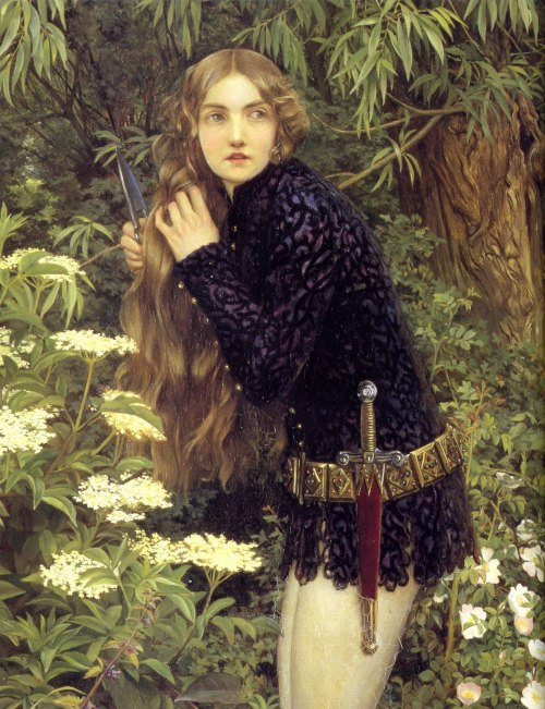 femalebeautyinart:The Little Foot Page by Eleanor Fortescue-Brickdale, early 20th century (detail)