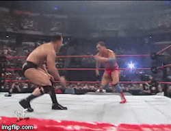 fit-black-superstars:goodtimesgreatmemories:In a rematch from No Mercy, The Rock