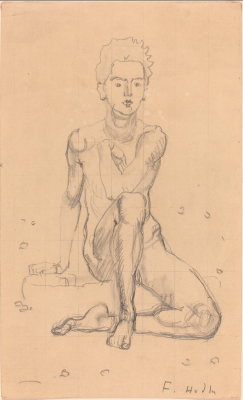 thenewloverofbeauty: Ferdinand Hodler (Swiss 1853-1918)  Hector posing nude  (1900s)