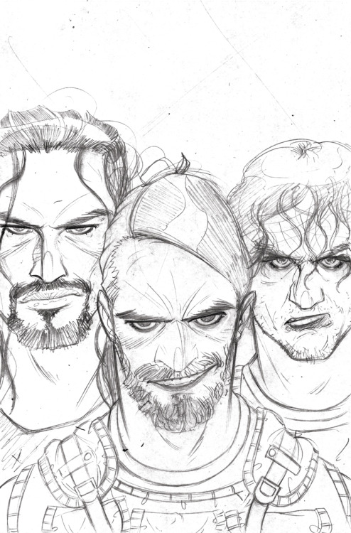 Process for a WWE The Shield cover that got the axe in the end. ¯\_(ツ)_/¯