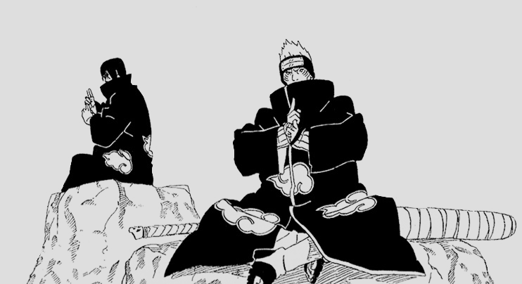 idratherbeinkonoha:   Akatsuki Team: Itachi and Kisame        