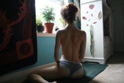 naked-yogi:  self-portrait (please only reblog with caption intact. no reposts).