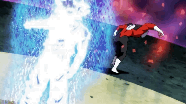 Ultra Instinct Goku VS Jiren gifset from Dragon... -
