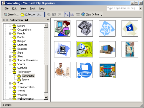 Microsoft Clip Organizer