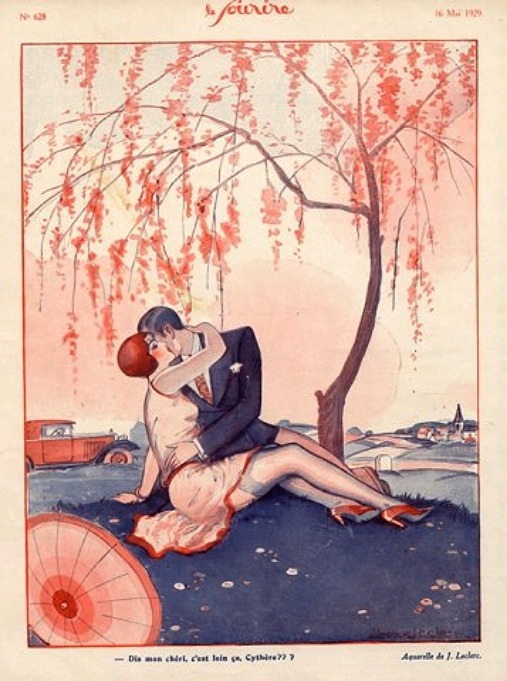 hoodoothatvoodoo:  Le Sourire 1929 Illustration by  Julien Jacques Leclerc 