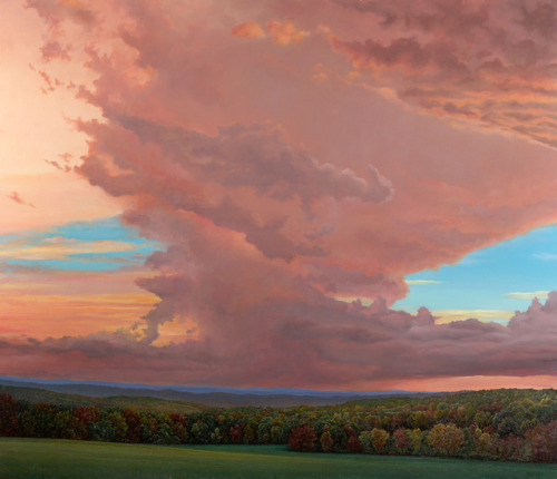 Tom Yost (b.1957) - Storm Approaching Painter Ridge. 2016. Oil on linen.