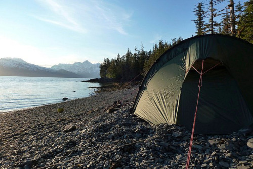 ourwildways: tent on Flickr. throwback thursday to camping on the wild beaches of prince william sou