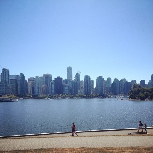 Vancouver from Stanley Park 💙 (at Stanley Park Seawall)