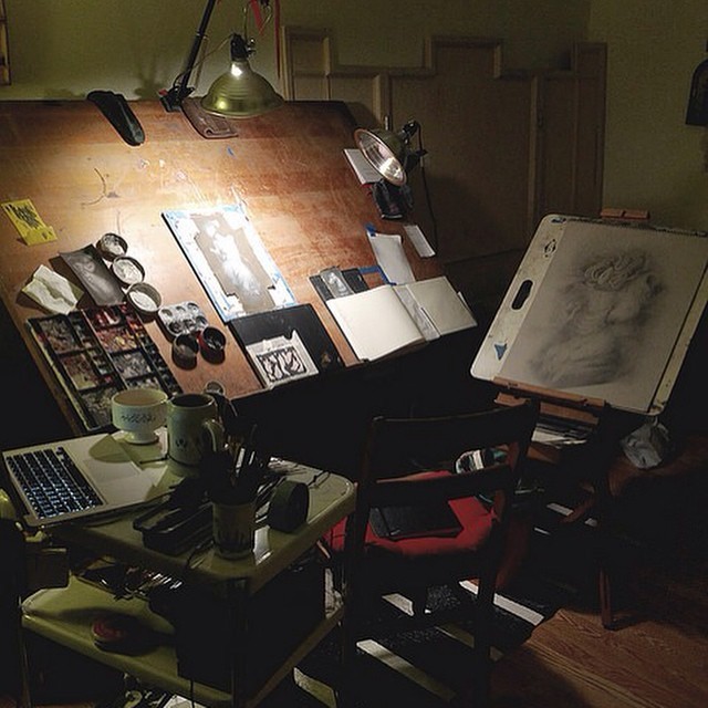 allison-sommers:  (Studio view.) A brief message: independent art practice is incredibly