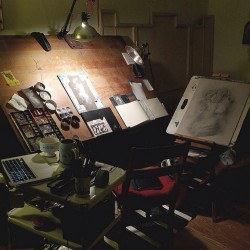allison-sommers:  (Studio view.) A brief message: independent art practice is incredibly important to me because it enables room for experimentation and longer-term projects that may not otherwise have a chance to get oxygen were I both art-ing and fully
