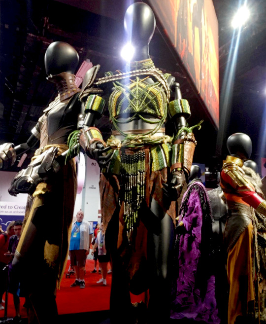 blackpantherdaily: A closer look at the Dora Milaje’s costumes at the D23 Expo [click