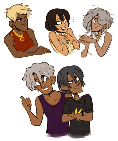 A few more [lazy] humanized!stick-gods doodles! (We’ve seen everyone here before except for Wep~) I 