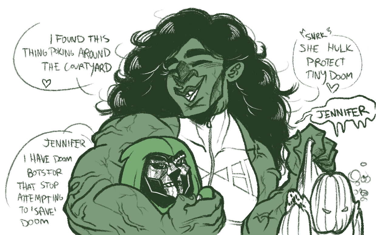 seealandraw:  little warm up doodle to lift my spirits. jendoom has such potential