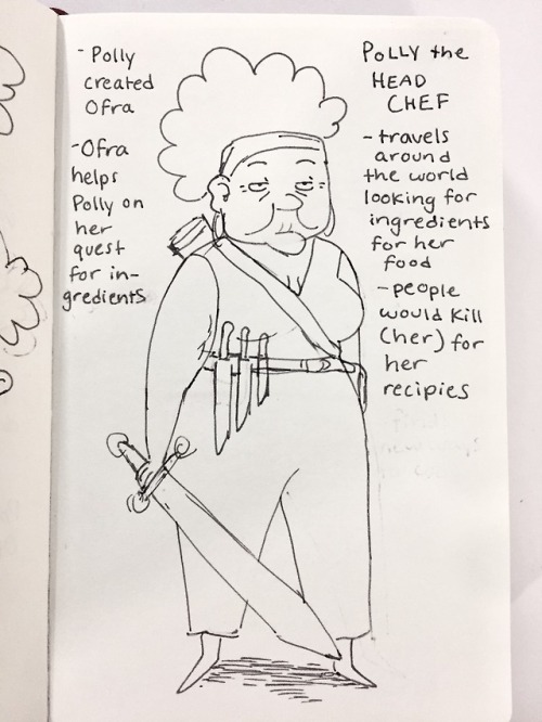 some character sketches for class!(i spelled recipes wrong oops)
