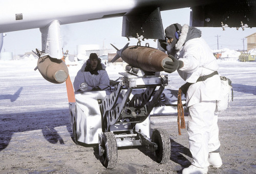 neffelo:  bloodymagnum:  Fairchild Republic A-10 Thunderbolt II / Warthog   The A-10 is being used during exercise Cool Snow Hog ‘82-1. Photographer’s Name: SSGT Bill Thompson. Location: KOTZEBUE AIR STATION. Date Shot: 3/8/1982. Date Posted: unknown.
