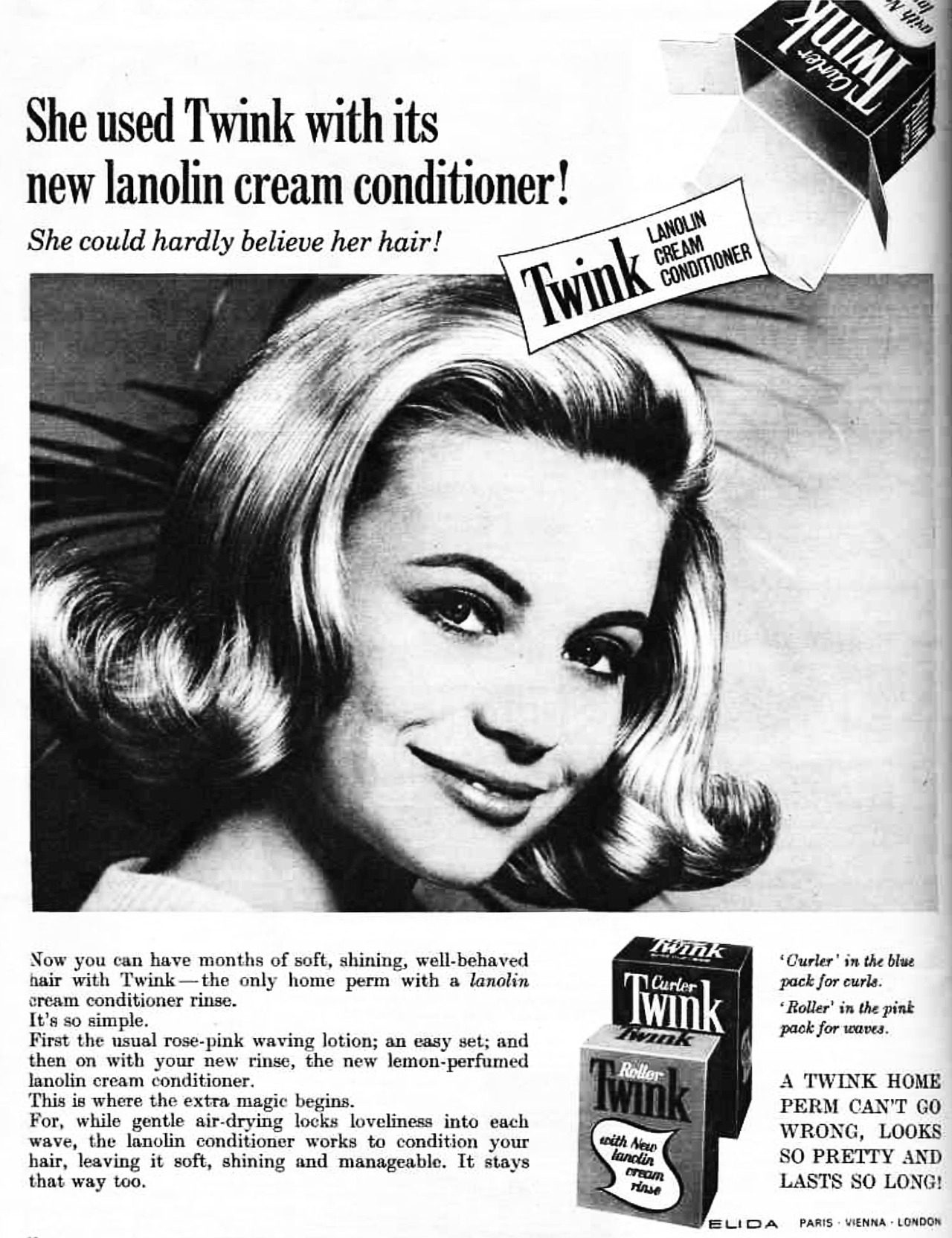 Want cream in your hair? Use a Twink! (1965)
What?