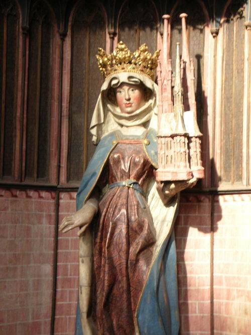 Statue of St. Elizabeth of Hungary in St. Elizabeth’s Church, Marburg; Germany, c. 1470