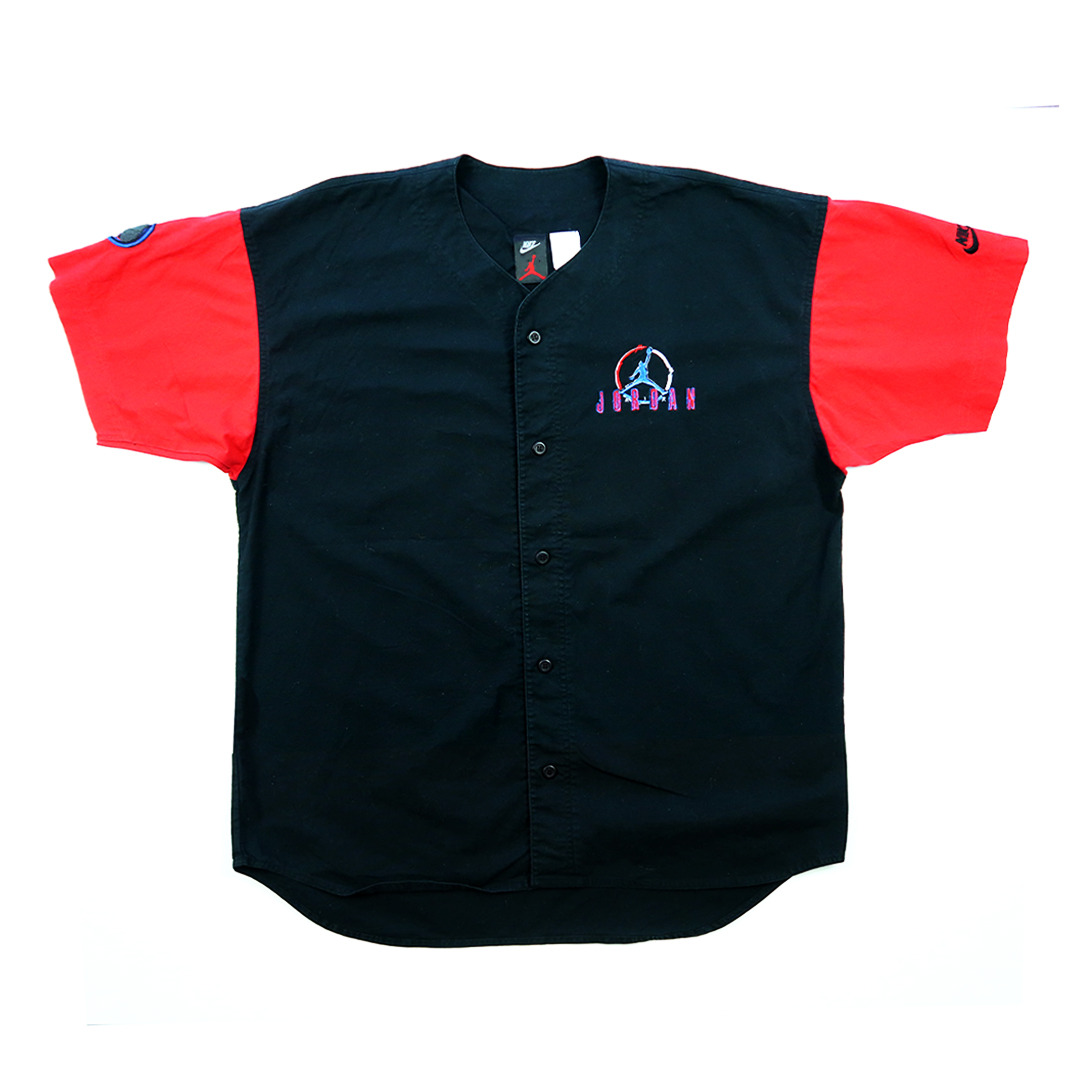 red jordan baseball jersey