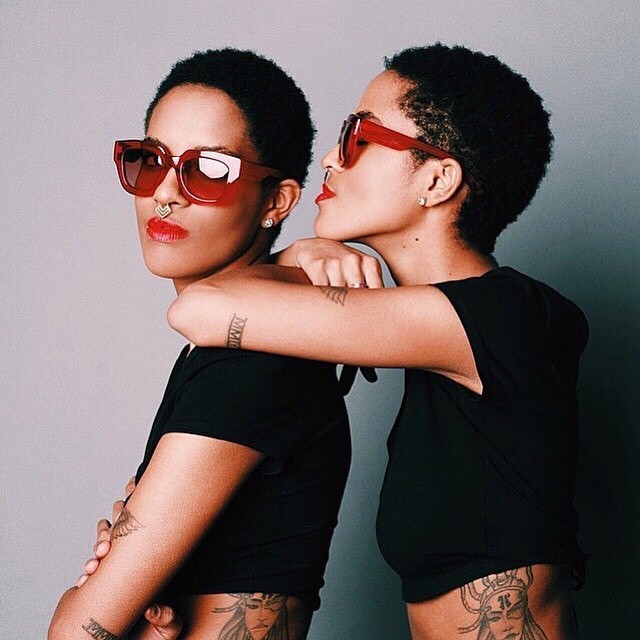 myhaircrush:  @cocoandbrezzy #myhaircrush #fashion #shades #fly #outfit #love #friend