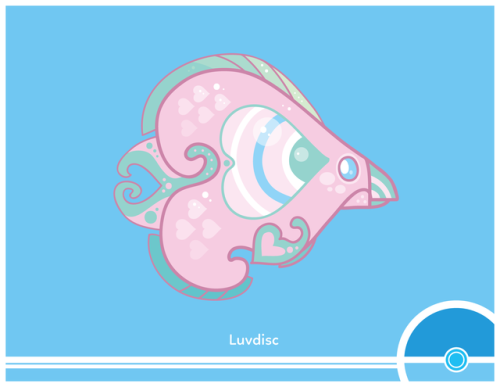 cosmopoliturtle: Pokemon Redesign #370 - Luvdisc 