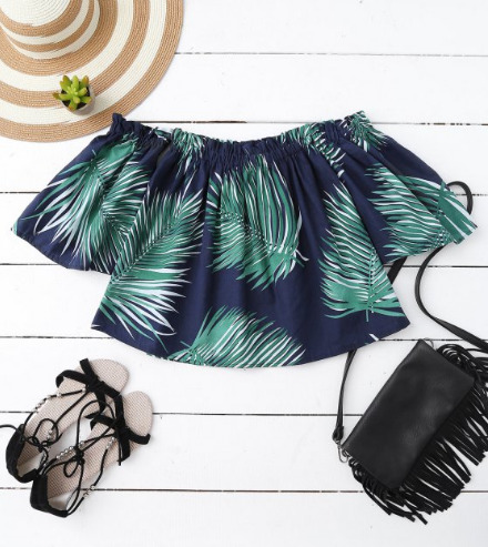 Leaf Print Blouse | more here @fshionme