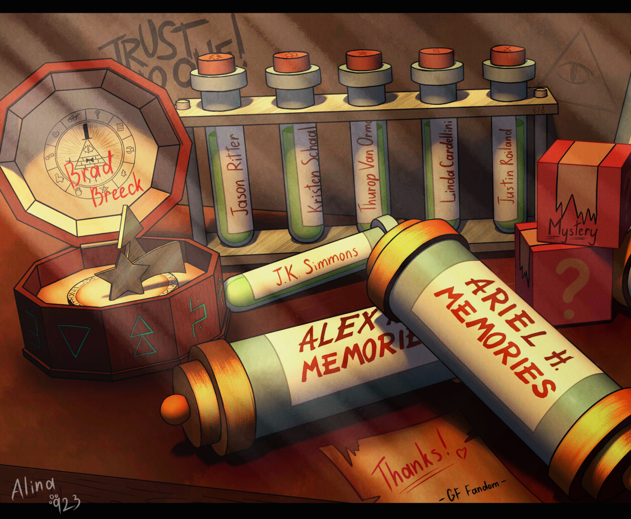alina-923:    I dedicate this art to talented people!Thanks, Gravity Falls Team!!! full