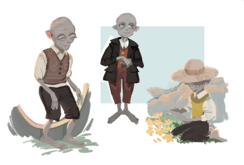 celebrimbot:au where smeagol lives and gets to come back to the shire to live out the rest of his da