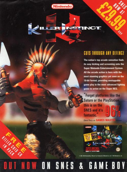 Get @RareLtd’s ‘Killer Instinct’, out now on your SNES. Better get that Killer Cuts CD too.