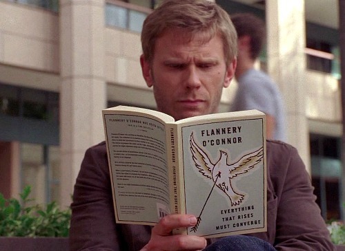 Lost 5x16Jacob Reads Everything That Rises Must Converge By Flannery O'Connor.