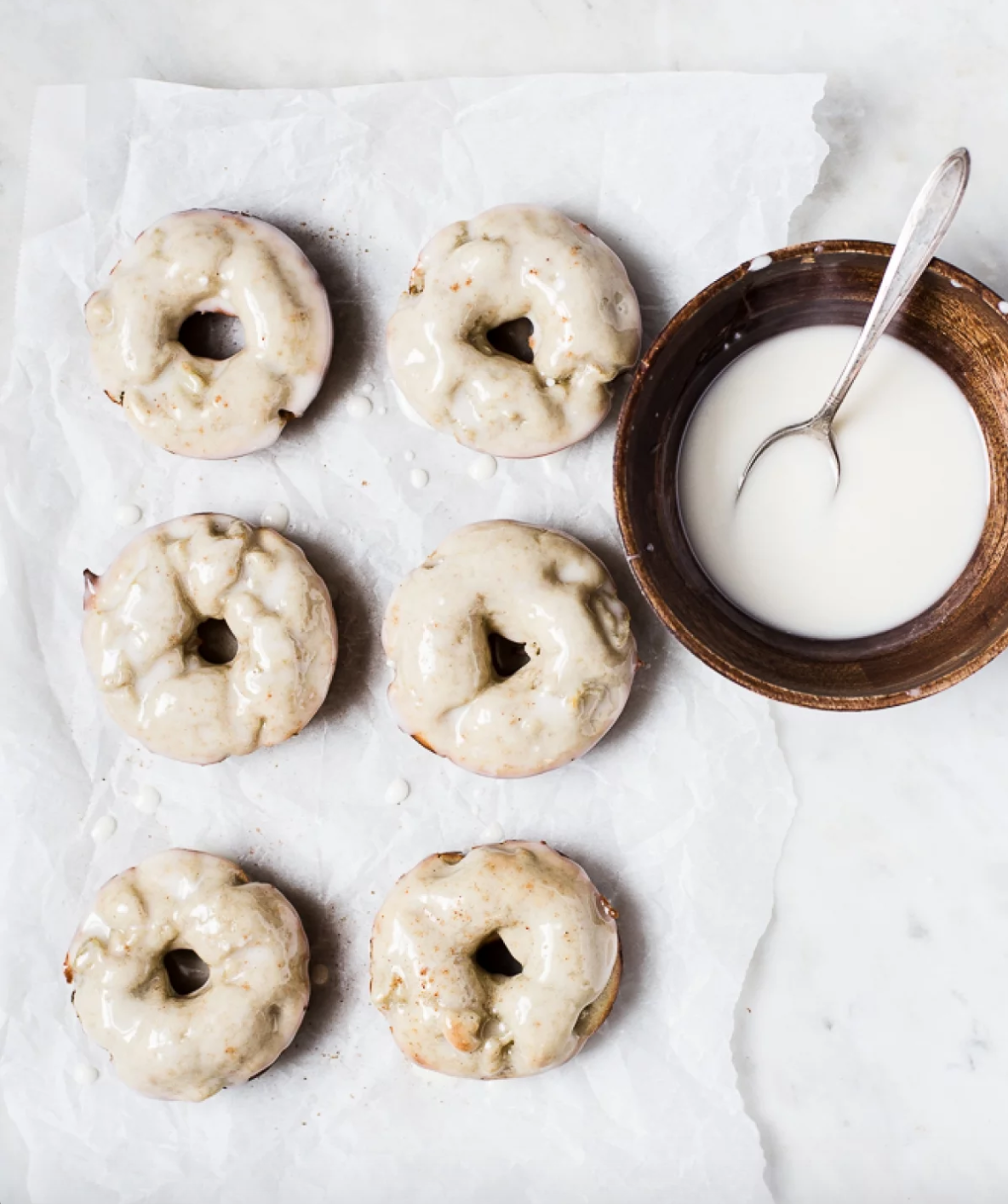 fullcravings:  Irish Apple Cake Donuts with Whiskey Glaze