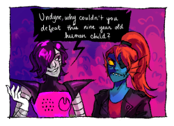 kuuhaiyu:  undyne vs frisk the human child.png  addendum: 