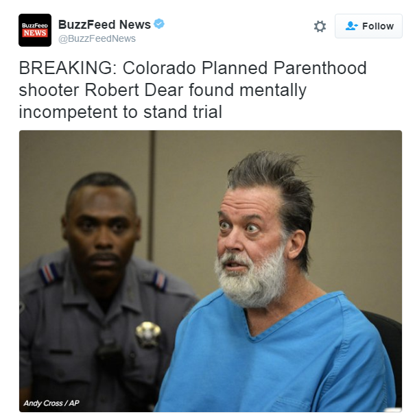 blackmattersus:  Wow. A White shooter found mentally ill. What a surprise. Just look